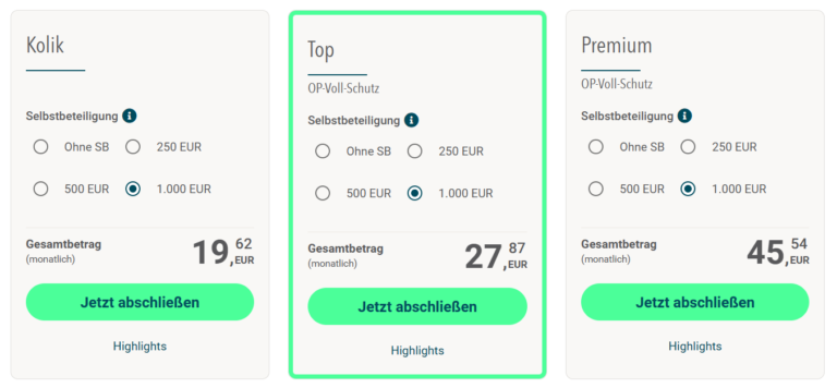 PetProtect Pferde OP-Versicherung Tarife